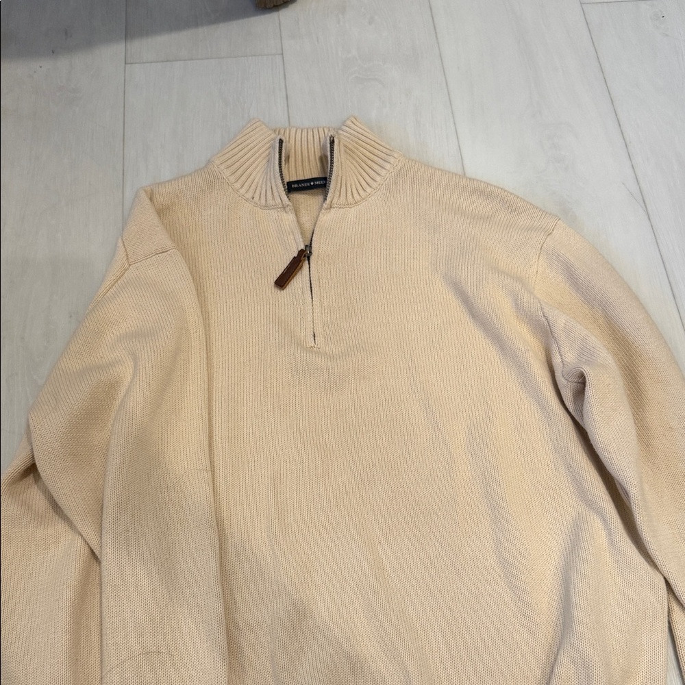 Tan Zip-Up Sweater